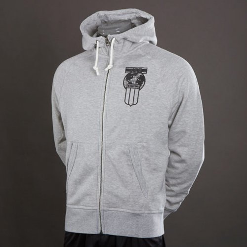 Nike Sportswear AW77 FZ Hoody RU INTL Grey Heather-Black for Men